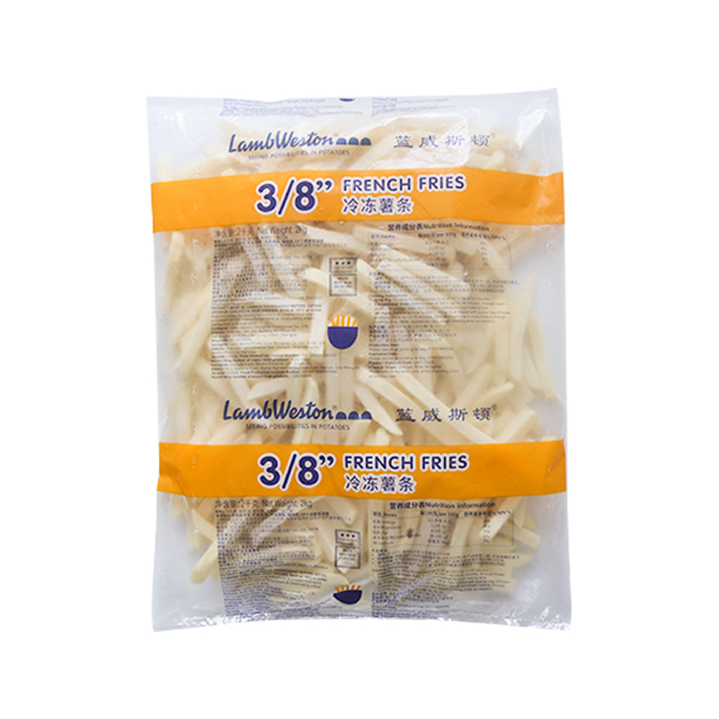 蓝威斯顿薯条粗薯商用汉堡土豆条冷冻油炸半成品小吃2kg直薯LS508