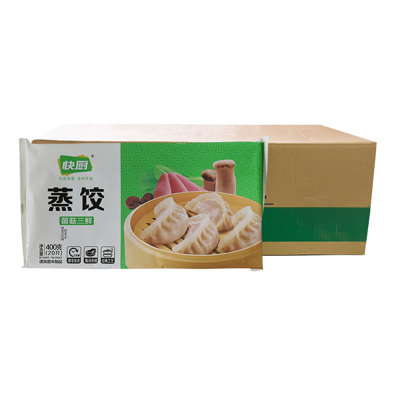 三全菌菇三鲜蒸饺400g18包360只速冻早餐冷冻半成品小吃面点包邮-图3