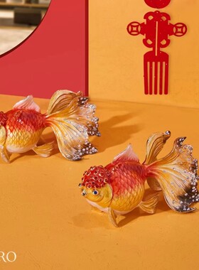 《鸿运当头》珐琅彩工艺装饰摆件