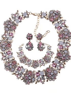 人造水晶合金水波链女锁骨链套链