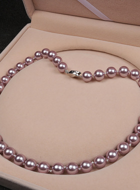 简约短链贝珠百搭圆珠女贝珠项链