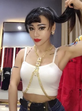 夸张金属炫彩宝石夜店酒吧身体链