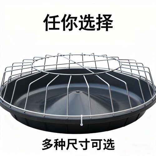 鸡食槽散养神器鸡鸭鹅通用喂料盆自动喂食器圆形聚丙烯饲料槽 - 图0