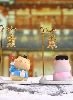 喵喵万岁小灯摆件卡通可爱树脂装饰工艺品节日礼物礼品摆件