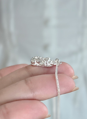 s999纯银貔貅吊坠项链足银挂坠项坠轻奢男女款小众生日新年 礼物