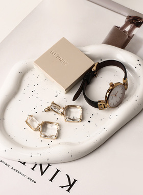 创意轻奢装饰托盘陶瓷收纳盘