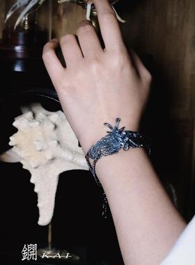 原创设计暗黑系S925纯银手链