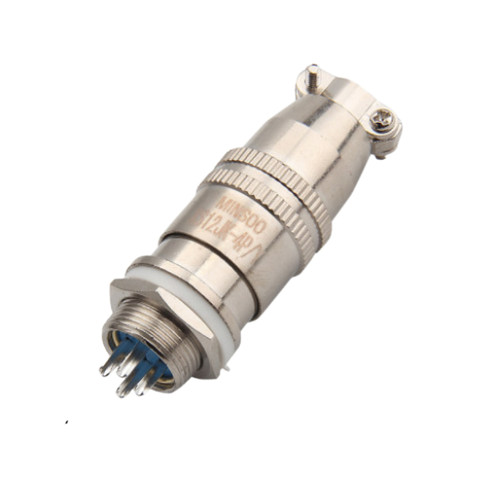 航空插头插座XS12-2 3 4 5 6 7芯 XS12JK-4P/Y 连接器快速式自锁 - 图2