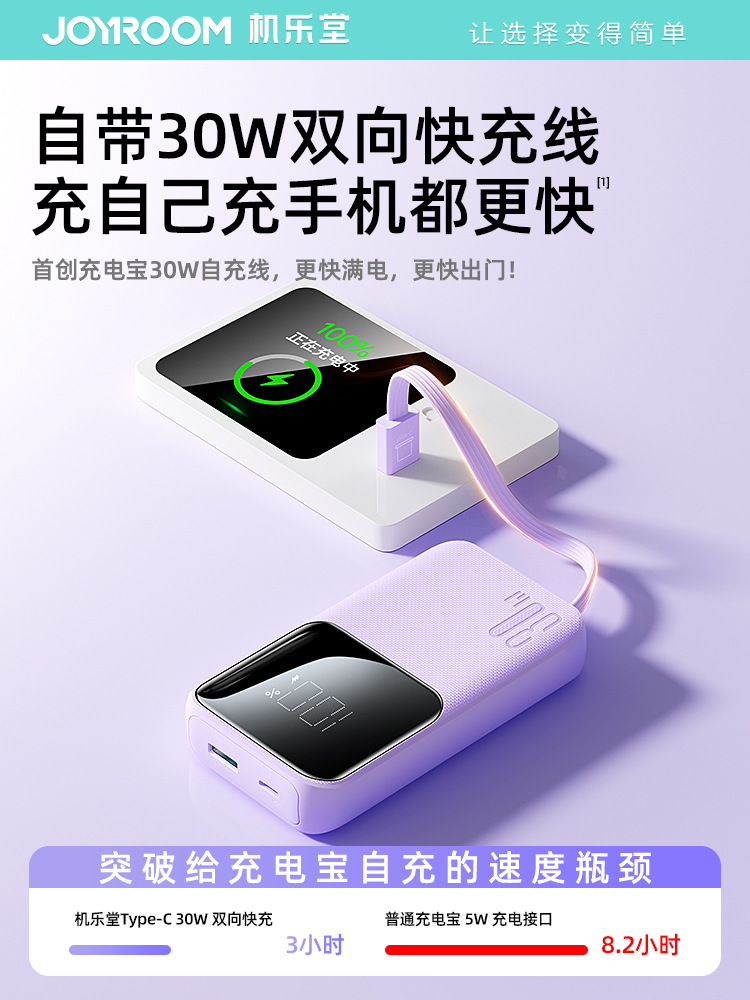 Joyroom 10000mAh powerbank PD30W Charger适用苹果15华为充电宝 - 图1