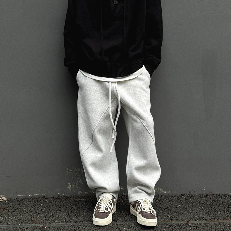 UNAps秋冬重磅500克潮流弯刀卫裤男女宽松纯色重磅开衫卫衣外套装,淘宝优惠券,粉丝福利购,淘宝优惠卷