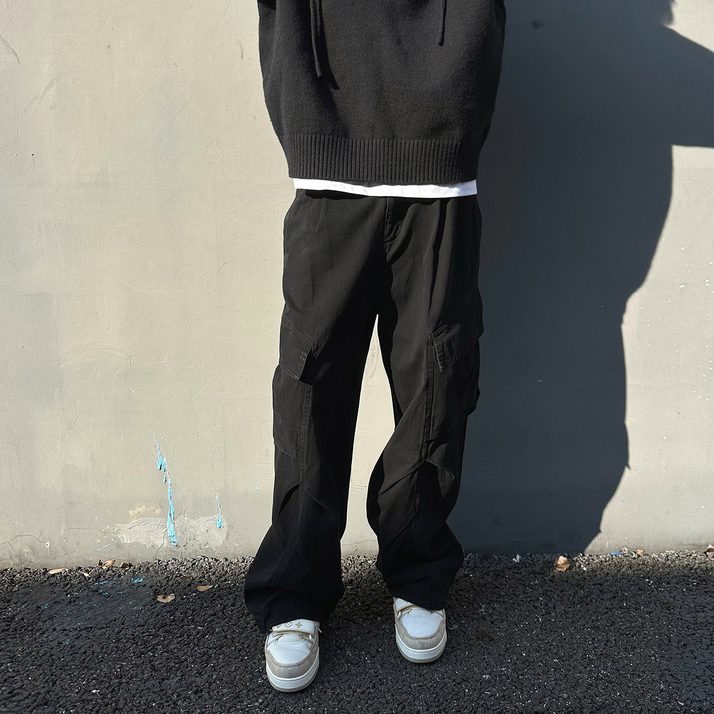 【UNAPS】2026复古cleanfit泛白做旧立体工装裤男女松紧腰休闲裤,淘宝优惠券,粉丝福利购,淘宝优惠卷