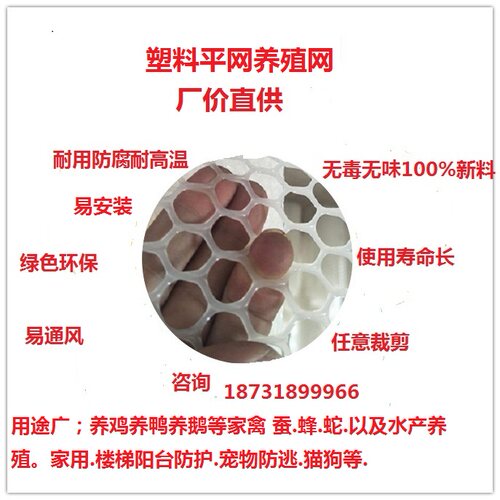 新品加厚塑料平网养蜂0.2孔脚垫养黄粉虫阳台防护隔离胶网家用 - 图0