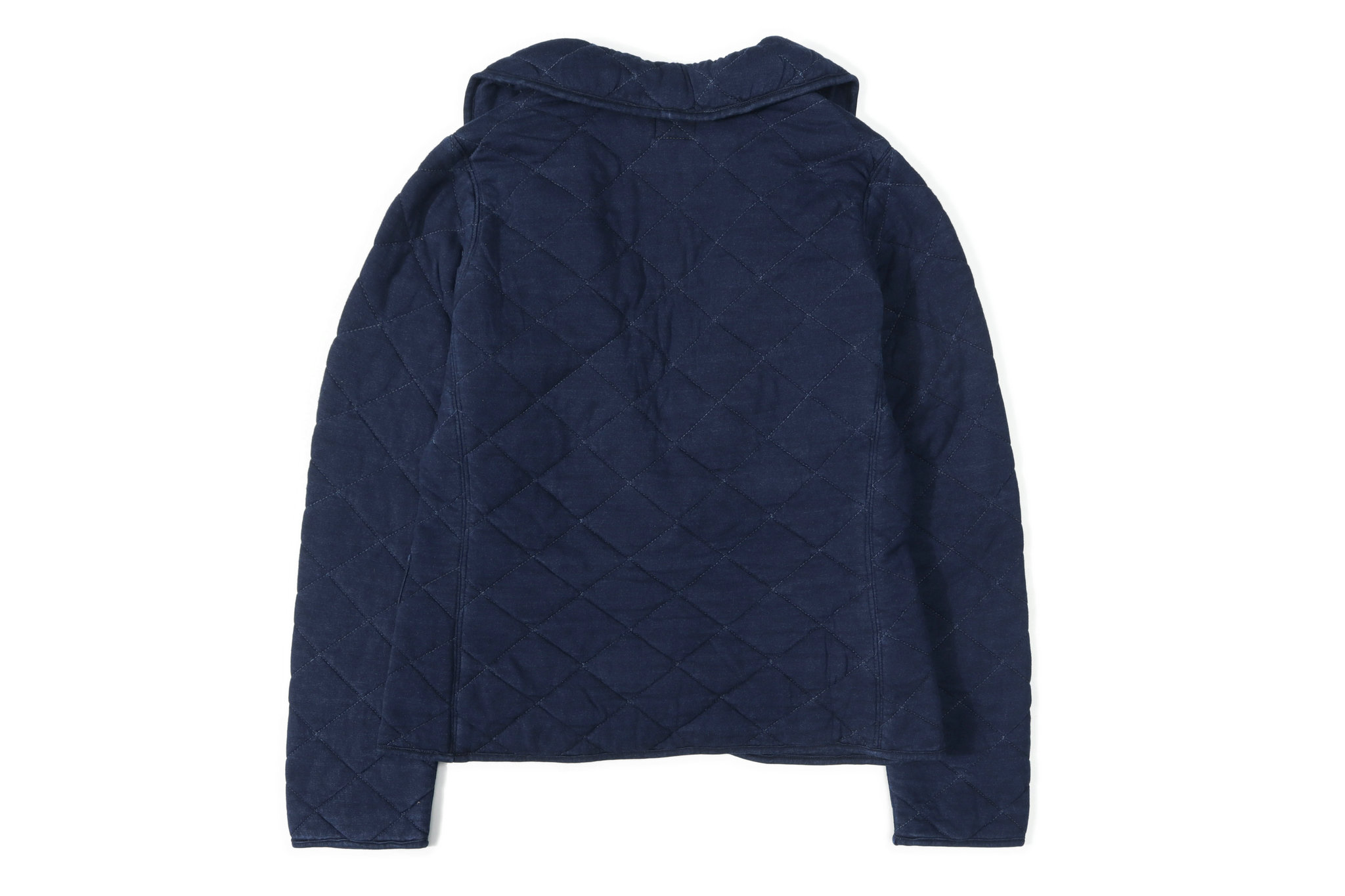 双R Quilted Indigo Jersey 靛蓝绗缝间棉女款修身棉衣23020802