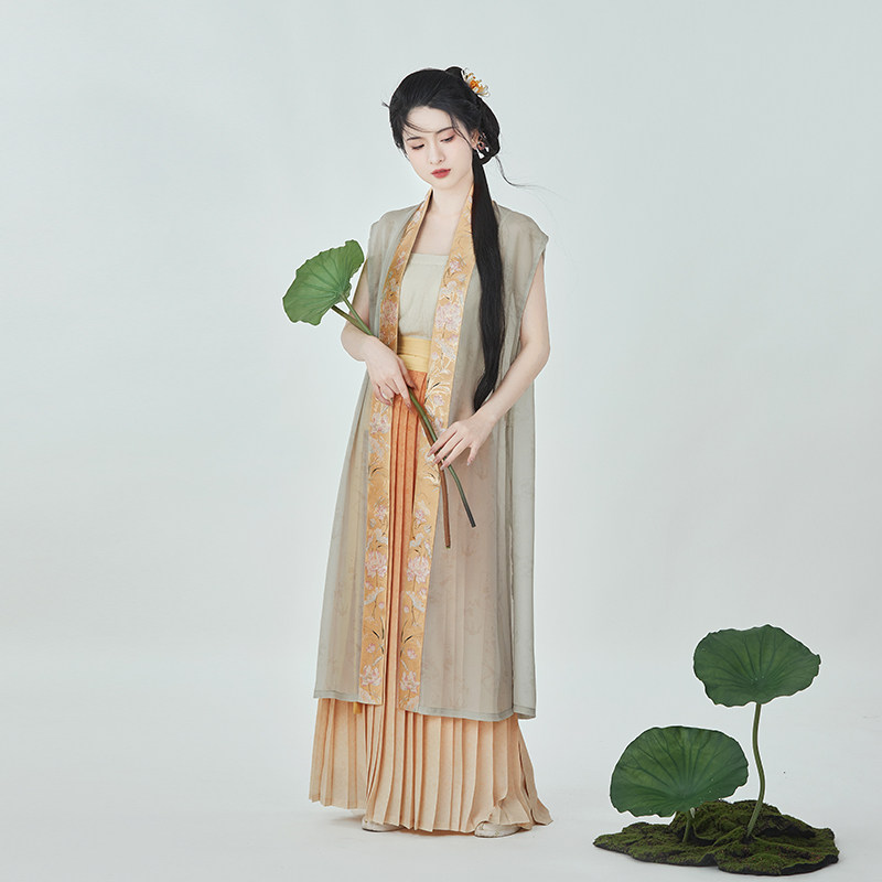 现货织造司原创宋制汉服[炽]织金背心夏季宋抹改良吊带一片式褶裙,淘宝优惠券,粉丝福利购,淘宝优惠卷