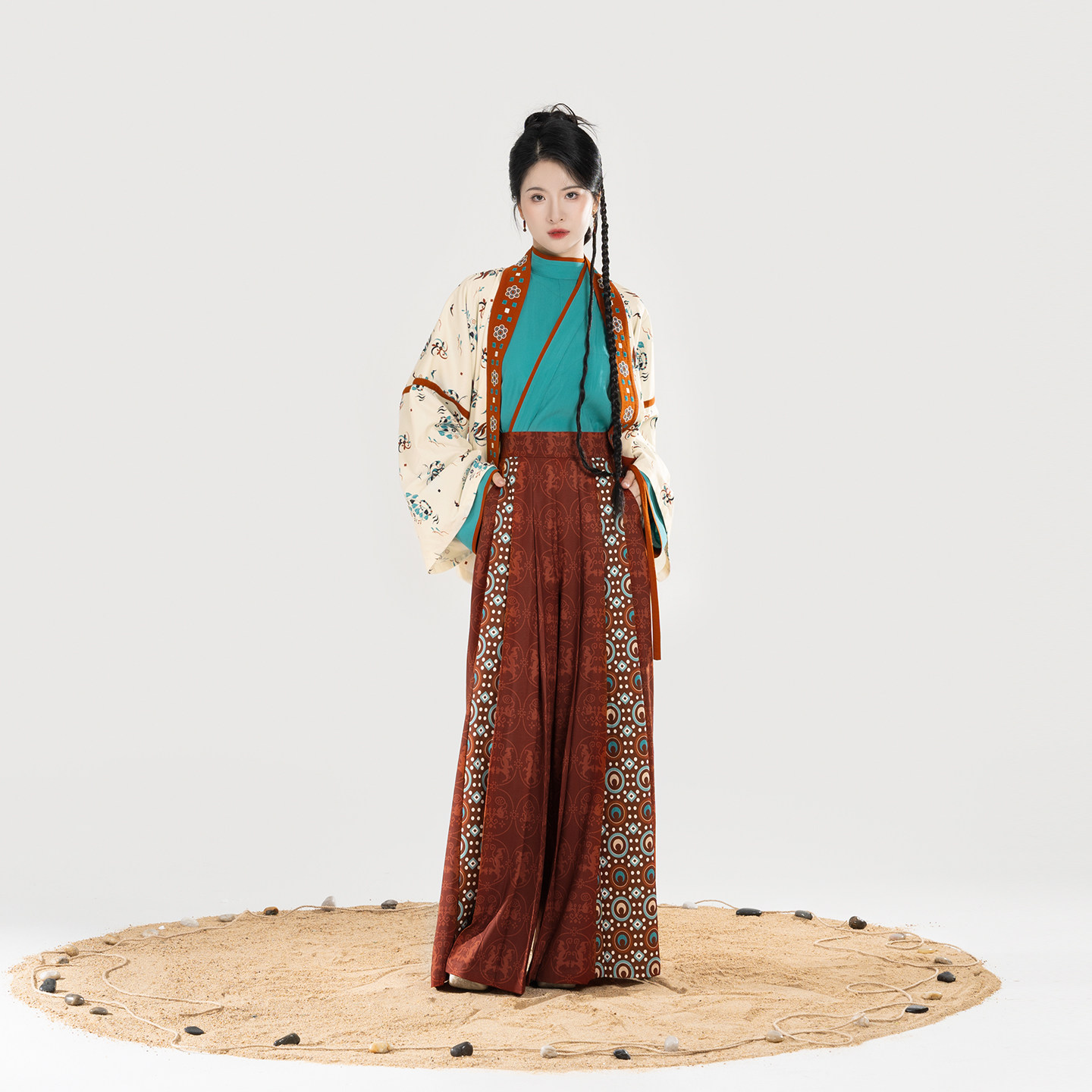 织造司[壁相观]原创晋制汉服敦煌交领外襦曲领内襦宽松阔腿裤子女,淘宝优惠券,粉丝福利购,淘宝优惠卷