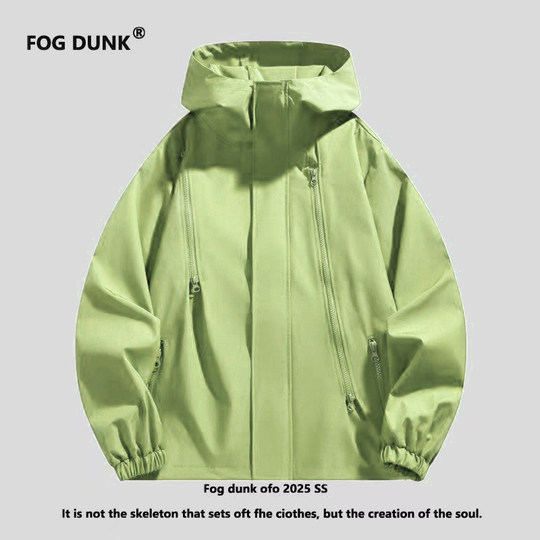 FOG DUNK Frühling und Herbst Multi-Pocket-Jacke für Herren, trendige Marke, Outdoor-Arbeitskleidung, einheitliche Freizeitjacke für Männer und Frauen