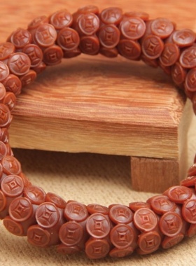 机刷玉化包浆橄榄核手串金饭碗已包浆回血核雕文玩手把件招财手链