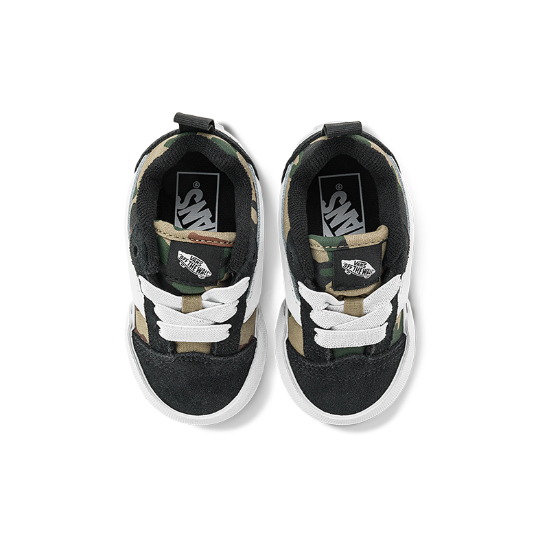 Vans范斯童鞋官方 Knu Skool Elastic Lace黑色/迷彩小童板鞋,淘宝优惠券,粉丝福利购,淘宝优惠卷