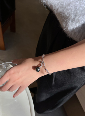 重工版S925银猪鼻子手链纯银素链