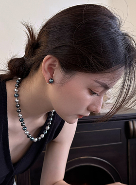 倪妮同款大溪地色系串珠珍珠项链