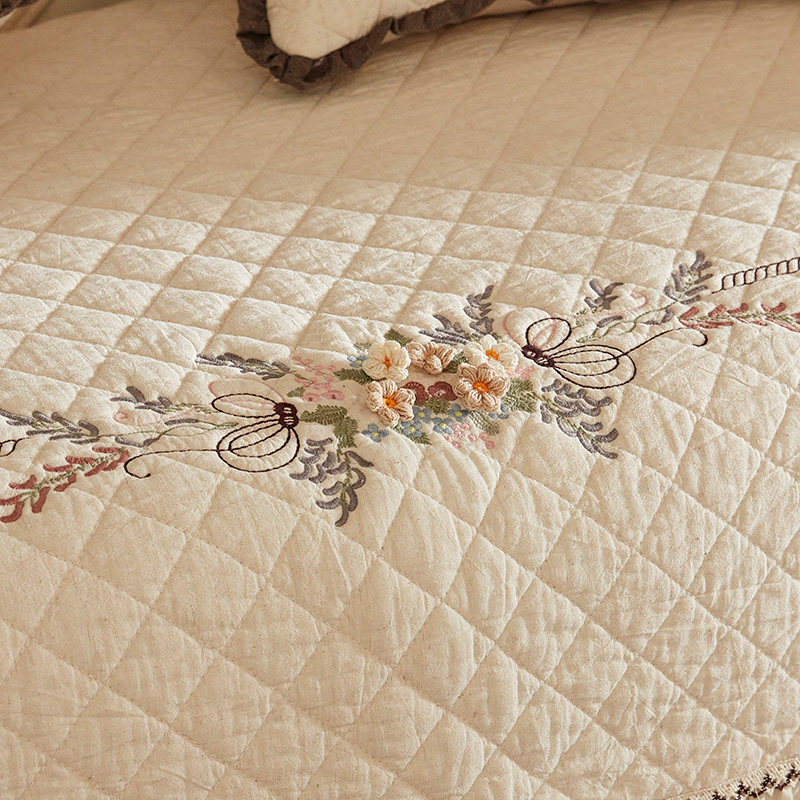 刺绣ins风沙发垫 法式复古棉麻亚麻质感沙发罩巾 四季通用可拆洗,淘宝优惠券,粉丝福利购,淘宝优惠卷