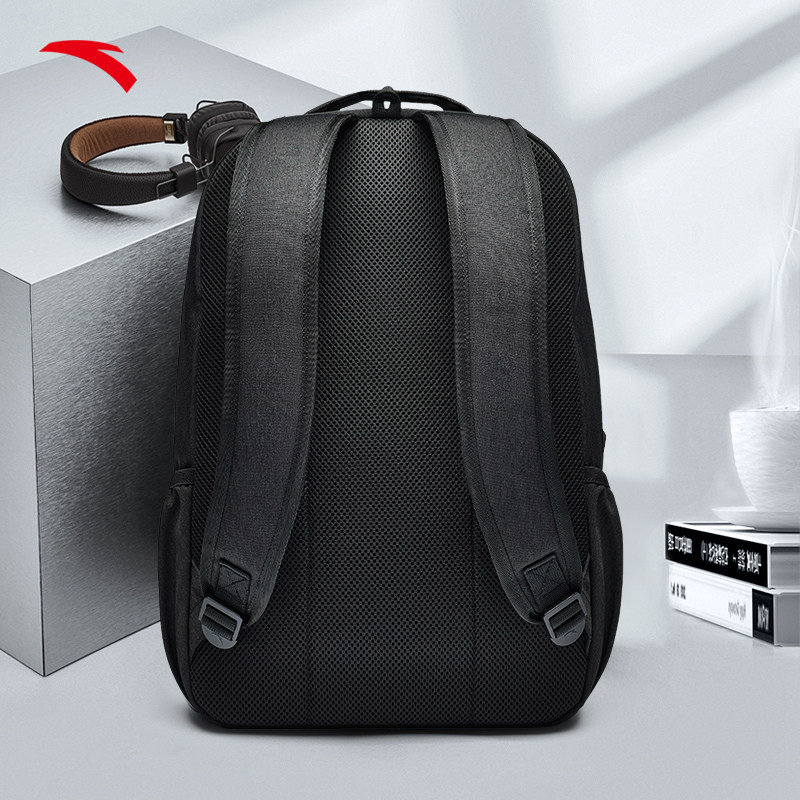 安踏双肩包大容量通勤包运动背包减负电脑包简约高级商务黑色背包,淘宝优惠券,粉丝福利购,淘宝优惠卷