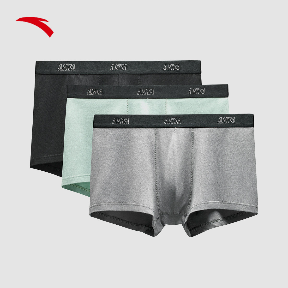 安踏男士运动内裤三条装2025新款亲肤舒适棉质四角短裤男款平角裤,淘宝优惠券,粉丝福利购,淘宝优惠卷