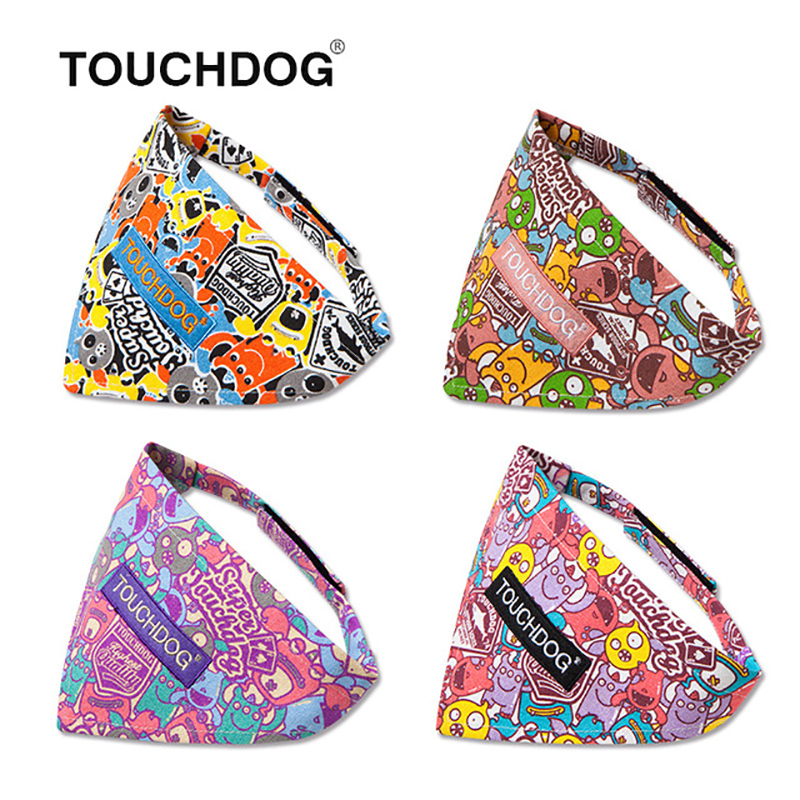 touchdog狗狗猫咪三角巾口水巾围巾幼猫围脖成猫领巾宠物饰品卡通-图1