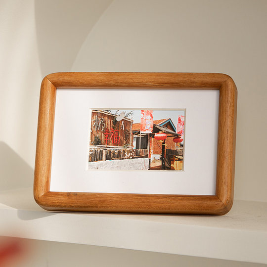 Photo frame photo washing solid wood simple modern