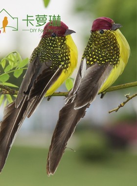 羽毛鸟园林森制品麻雀动物摆件