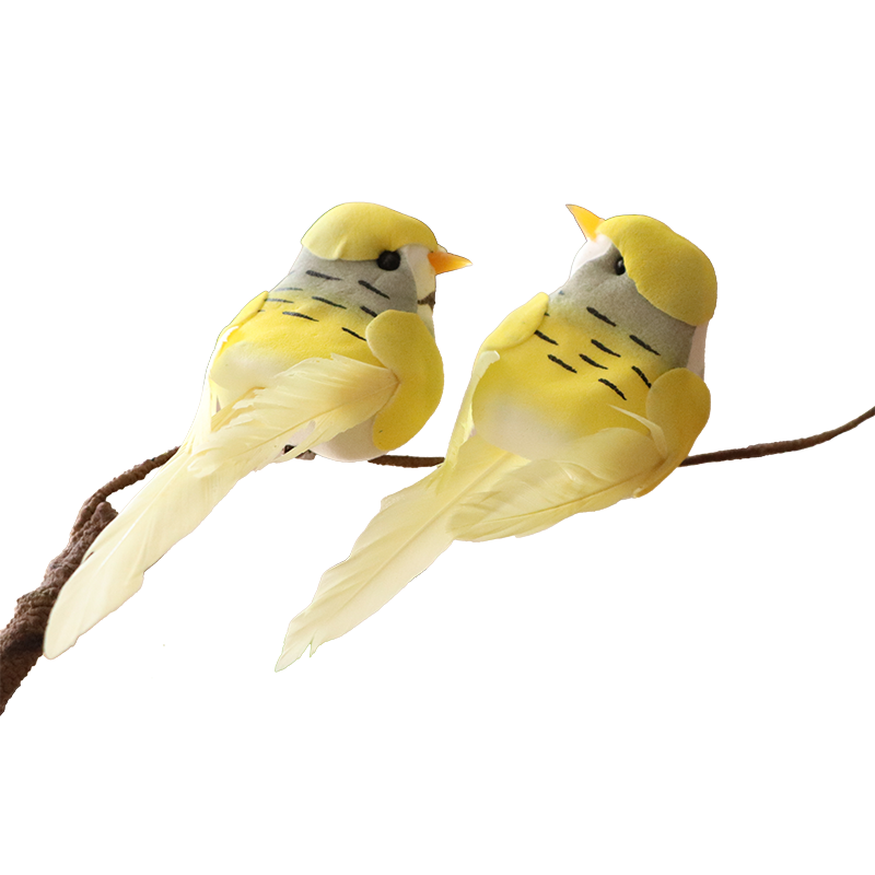 一对装情侣仿真羽毛小鸟假鸟泡沫鸟圣诞节园林装饰摆件家居装饰品,淘宝优惠券,粉丝福利购,淘宝优惠卷