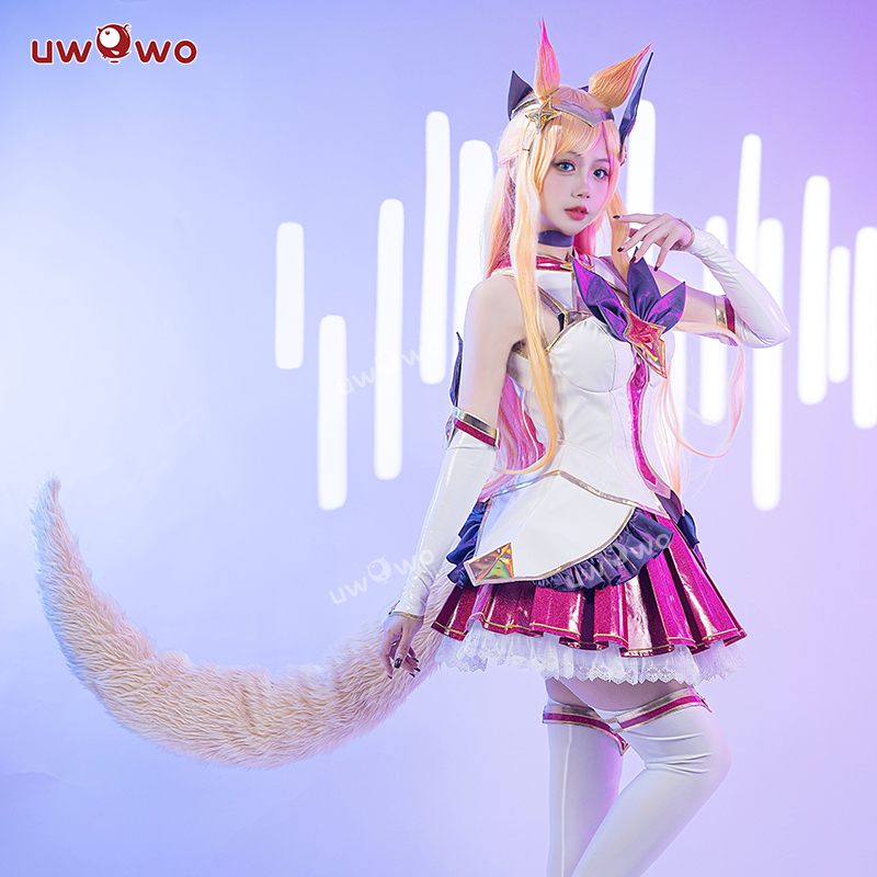 英雄联盟衣服预售Uwowo悠窝窝 英雄联盟cosplay星之守护者 阿狸cosplay服装女