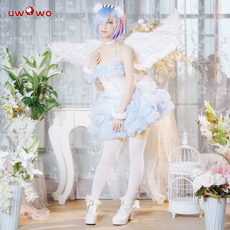 现货悠窝窝re0天使蕾姆cosplay服装女从零开始异世界雷姆蓬蓬裙 Uwowo悠窝窝 淘优券