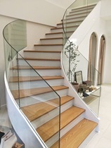 Composite stair tread board mixed with white facade manufacturer direct installation