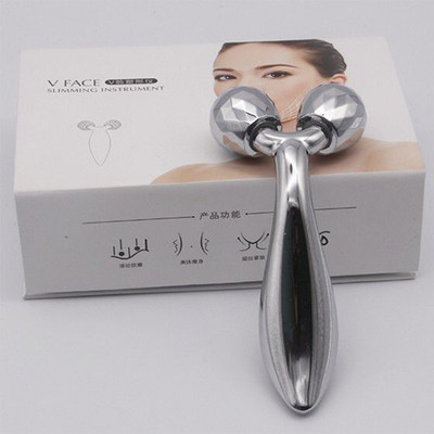 瘦脸神器滚轮v脸瘦双下巴脸部按摩器面部按摩仪日本瘦脸器美容棒 虎窝淘