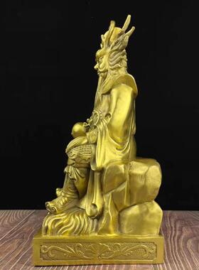 黄铜龙王爷神像东海龙王铜像家居