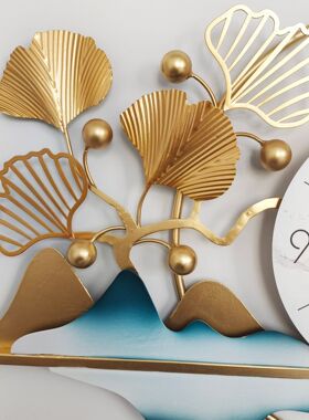 创意挂钟金属铁艺卧室静音现代挂