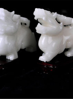批发汉白玉白玉玉石貔貅玉器摆件