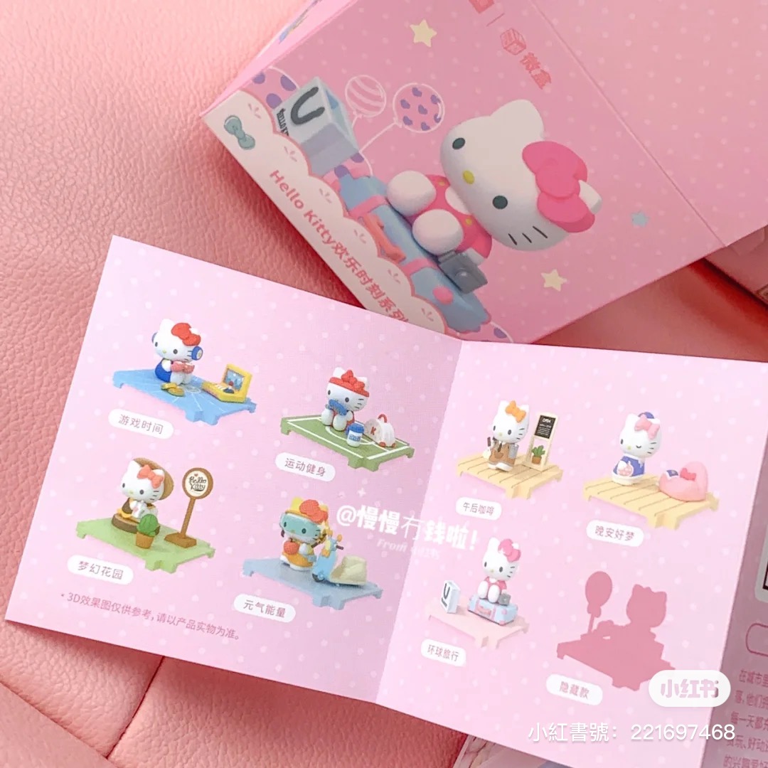 MINISO名创优品helloKitty欢乐时刻系列盲盒可爱凯蒂猫桌面摆件 - 图1