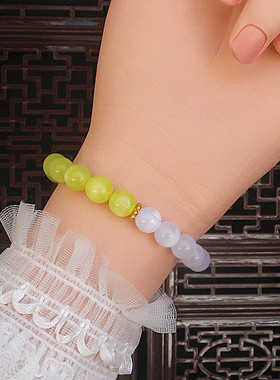 招桃花猫眼石手链招财好运手串