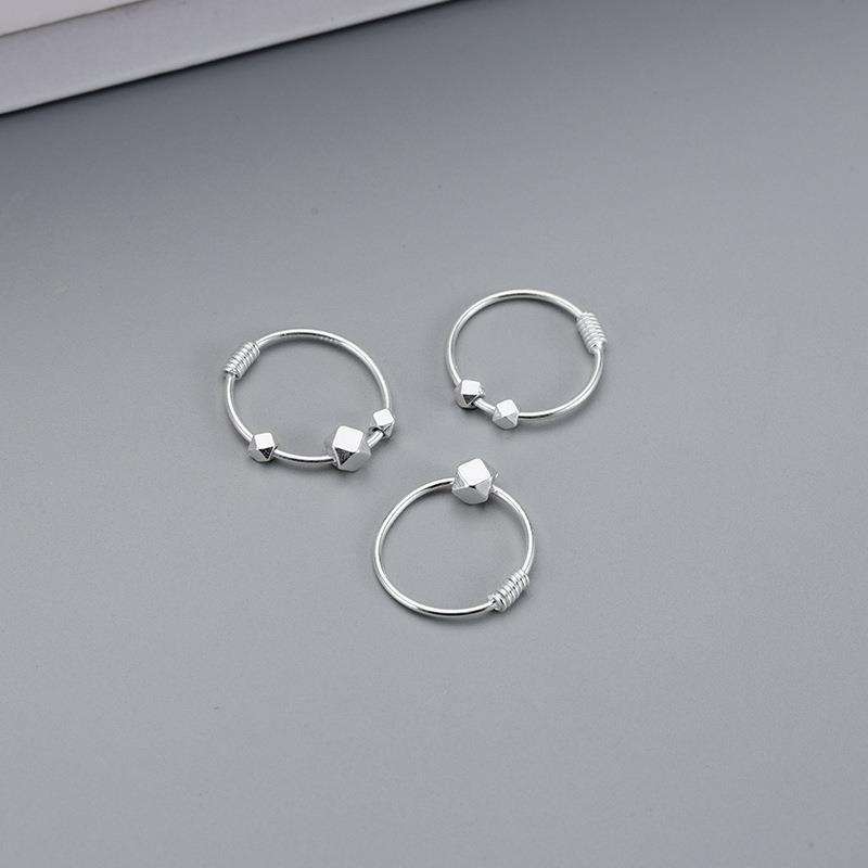 S999纯银碎银几两耳环女小众高级耳钉2025年新款夏季耳饰潮 - 图0