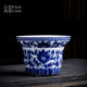 ສີຟ້າແລະສີຂາວ porcelain ຊາຮົ່ວ saucer ຊຸດ Kung Fu ຊາຊຸດການກັ່ນຕອງຊາ ceramic ການກັ່ນຕອງຂຸມຊາແຍກຕ່າງຫາກຊາ brewing ເຄື່ອງມື