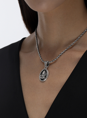海盗船银饰项链男轻奢小众复古款