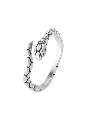 海盗船银饰生肖蛇年开口戒指