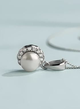 海盗船银饰珍珠项链女轻奢小众