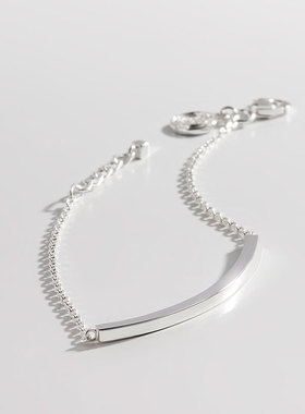 海盗船银饰微笑手链女可刻字