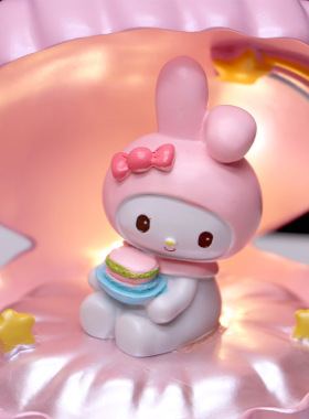 玉桂狗卡通贝壳星星小夜灯