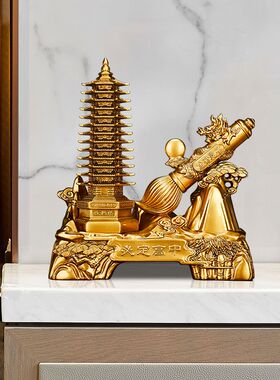 13十三层文昌塔摆件笔孩