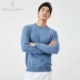 Xuân tre 2019 thu đông 2018 nam mới 100% cashmere áo len cashmere cổ tròn áo thun đơn giản màu rắn - Áo len Cashmere Áo len Cashmere