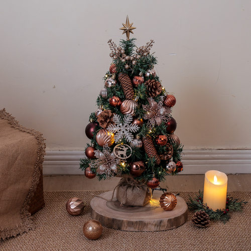 2024新款圣诞树家用桌面小型圣诞节装饰品ins风diy布置迷你小摆件 - 图3